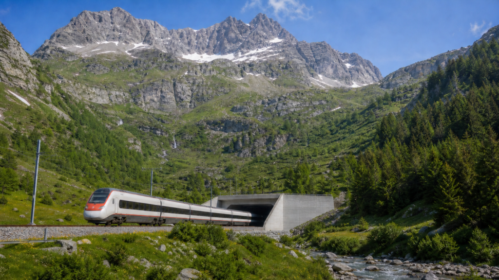 The Gotthard Base Tunnel Is a Railway Through the Bottom of a Mountain 10 gotthard base tunnel nature